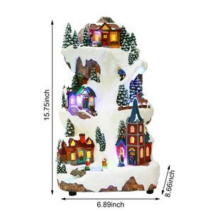 Holiday Time Christmas Village Multi-Color Musical LED Mountain Village Scene